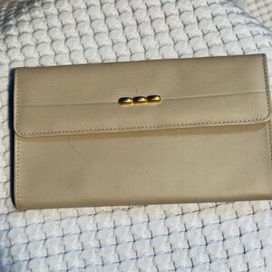 New Rolf’s Wallet leather, beige, full size trifold snap closure
